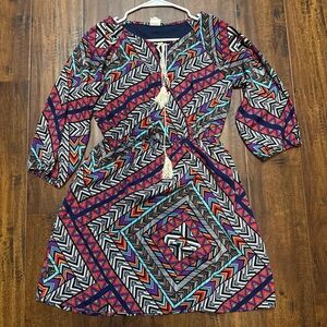 Colorful Geometric Pattern Dress